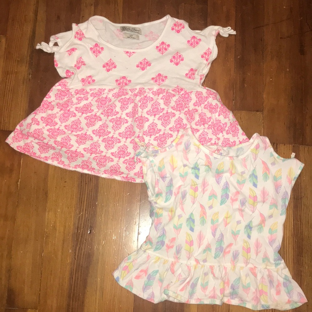 Two “cold shoulder” shirts